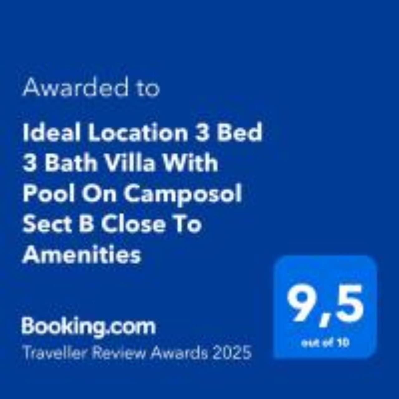 Ideal Location 3 Bed 3 Bath With Pool On Camposol Sect B Close To Amenities * Mazarrón